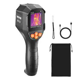 VEVOR - Thermal Camera, TISR Super Resolution 240x180, Thermal Imaging Camera with 2MP Visual Camera, 96x96 IR Resolution - Black