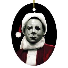 OrnamentallyYou - Michael Myers Christmas Ornament Oval Version - Multi-colored