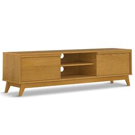 Simpli Home - Lennon Mid Century Modern TV Media Stand - Oak Veneer