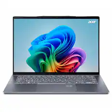 Front. Acer - Swift AI 14.5" Touchscreen CoPilot+ PC - Snapdragon X-Elite with 16GB Memory - 1TB SSD - Iron.