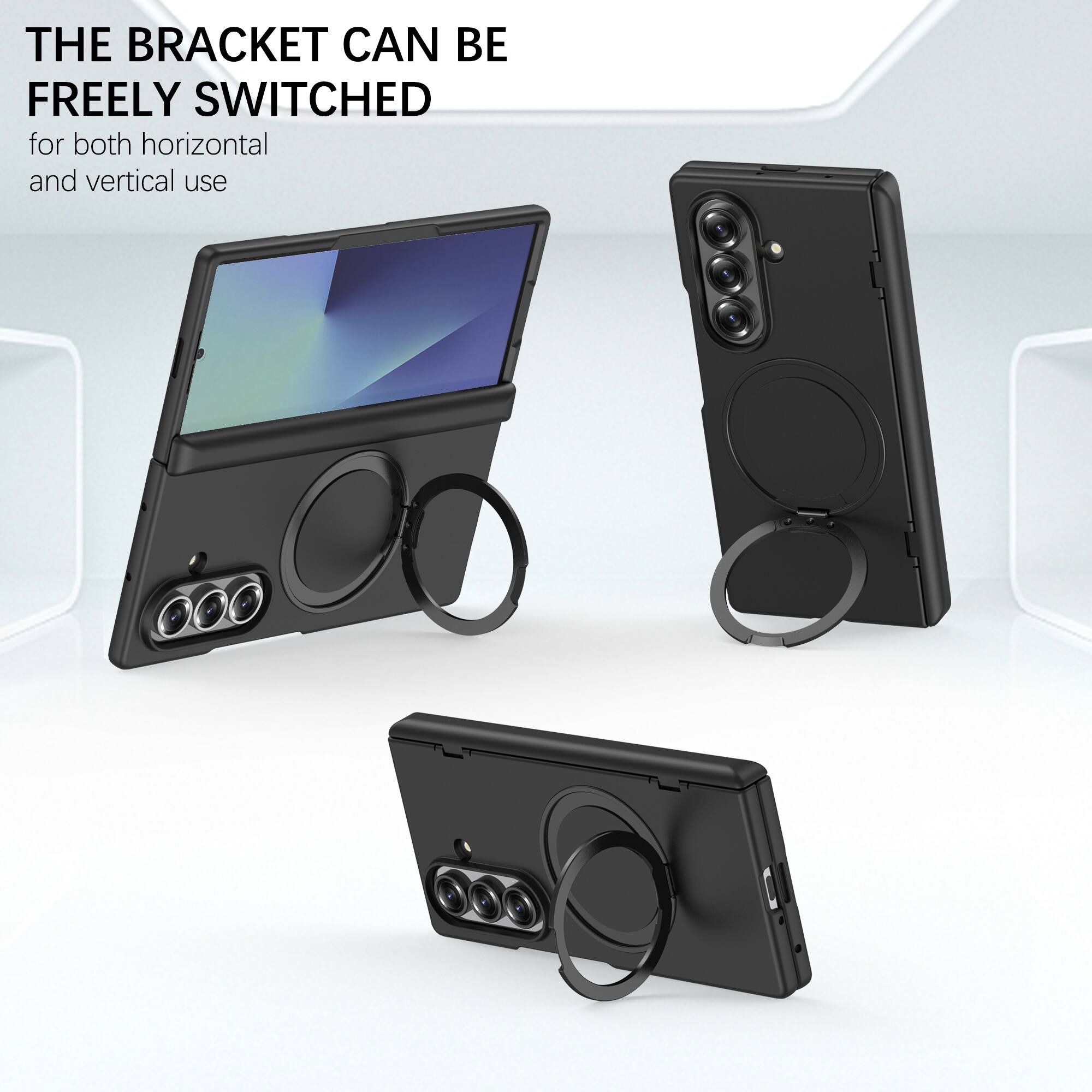 THE BRACKET CAN BE FREELY SWITCHED  
for both horizontal and vertical use