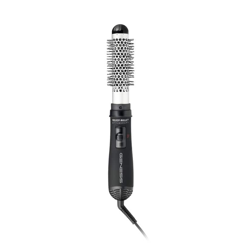 StyleCraft - Silver Bullet Genesis Professional Round Hot Brush 1.25-inch Hair Styler - Black