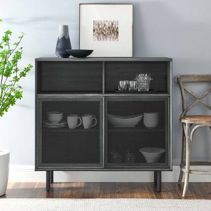 Front. Modway - Kurtis 47" Display Cabinet by Modway - Charcoal.