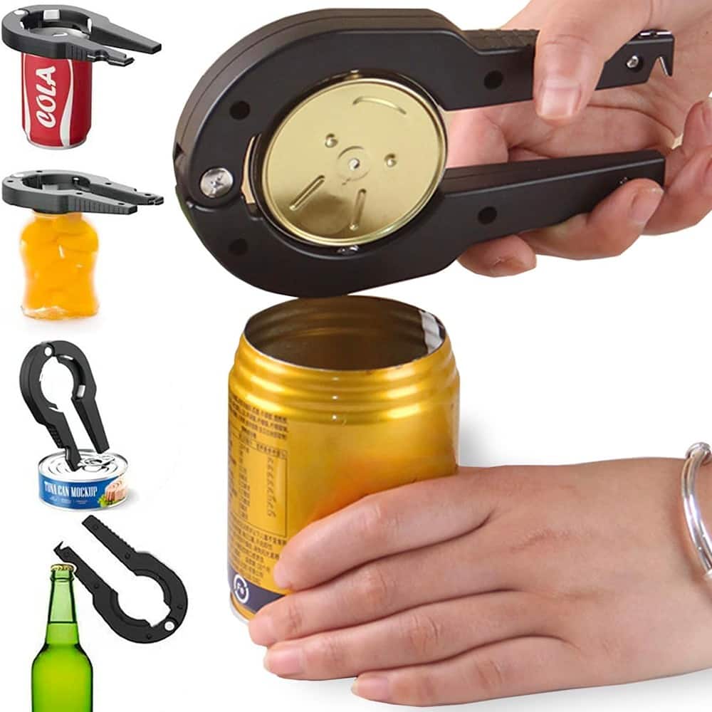 PARKER SLATER - 4-in-1 Can Opener, Bottle & Pull Tab Lifter - Black