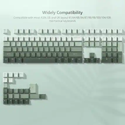 Widely Compatibility
Compatible with most ASIN US and UK layout 61/64/68/84/87/96/98/100/104/108 mechanical keyboards