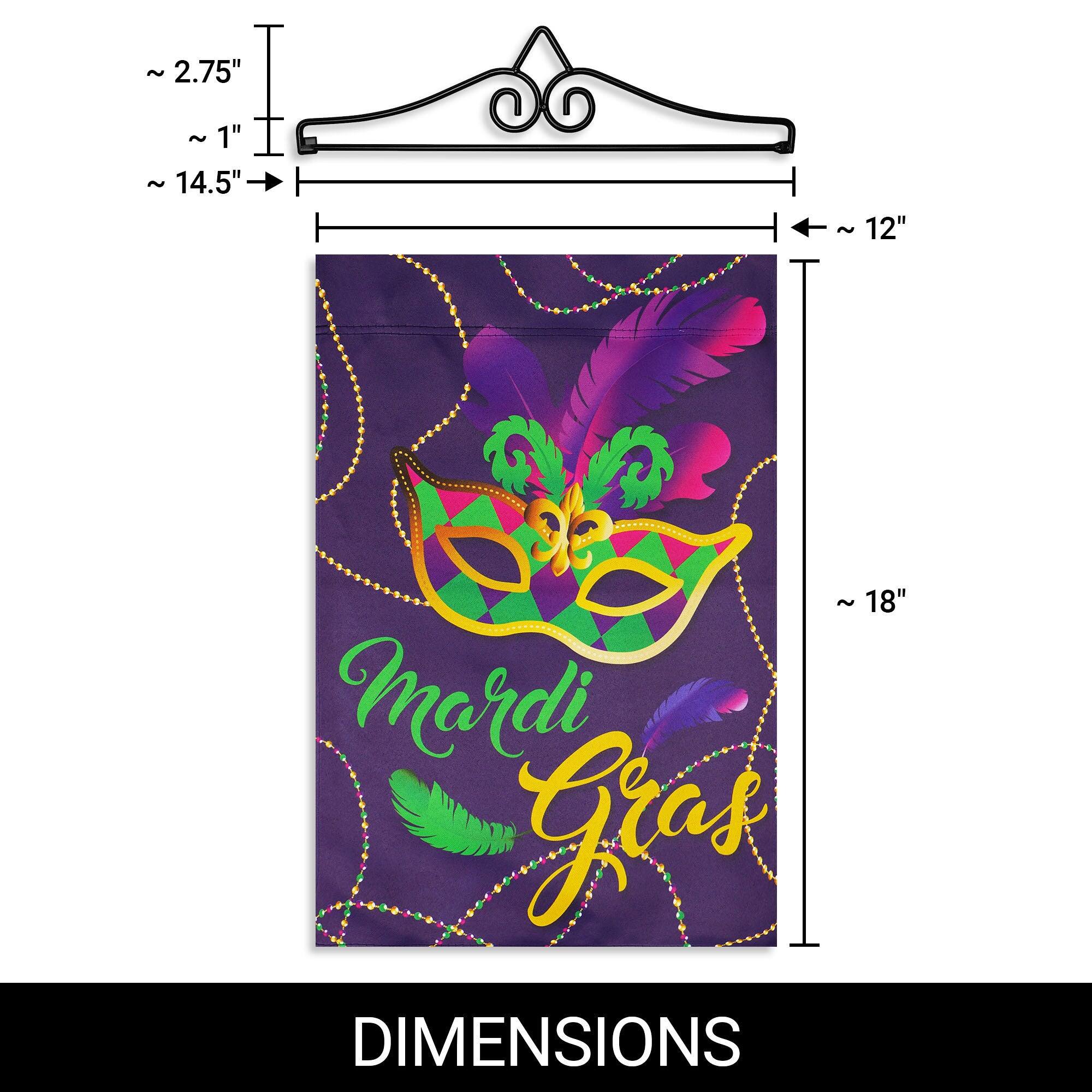 - 2.75"
- 1"
- 14.5"
- 12"
- 18"

Mardi Gras

DIMENSIONS