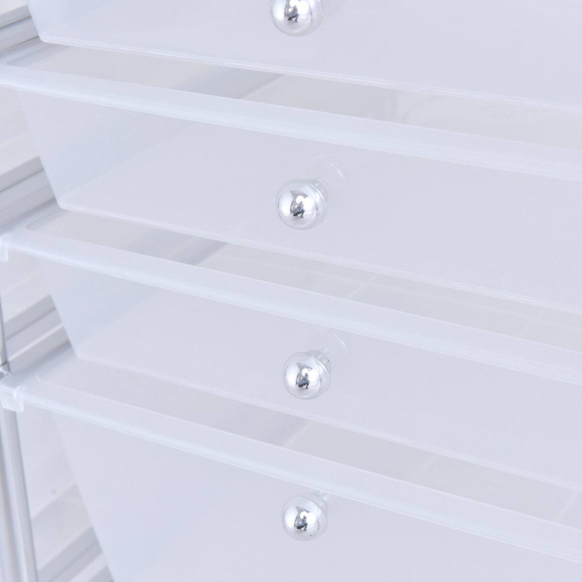 Alt View 6. Sugift - 12 Storage Drawer Organizer Bins Rolling Cart - White.