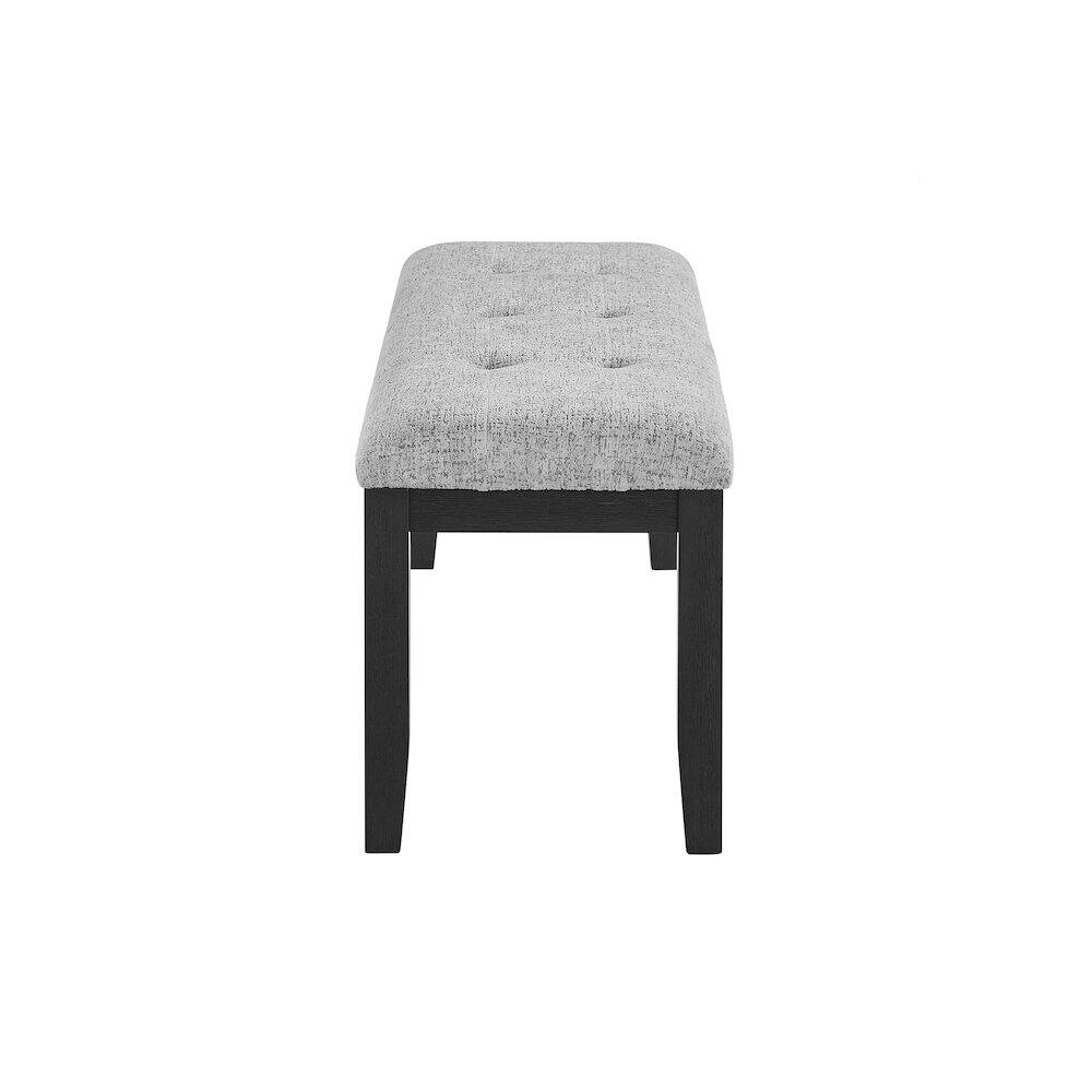 Left. Global Furniture USA - D1319 Lt Grey Bench - Light Grey.