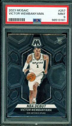 Panini - Victor Wembanyama Rookie Card 2023-24 Mosaic #257 PSA 9