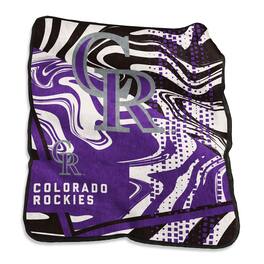Logo Brands - Colorado Rockies 50" x 60" Swirl Raschel Throw Blanket - Multicolor