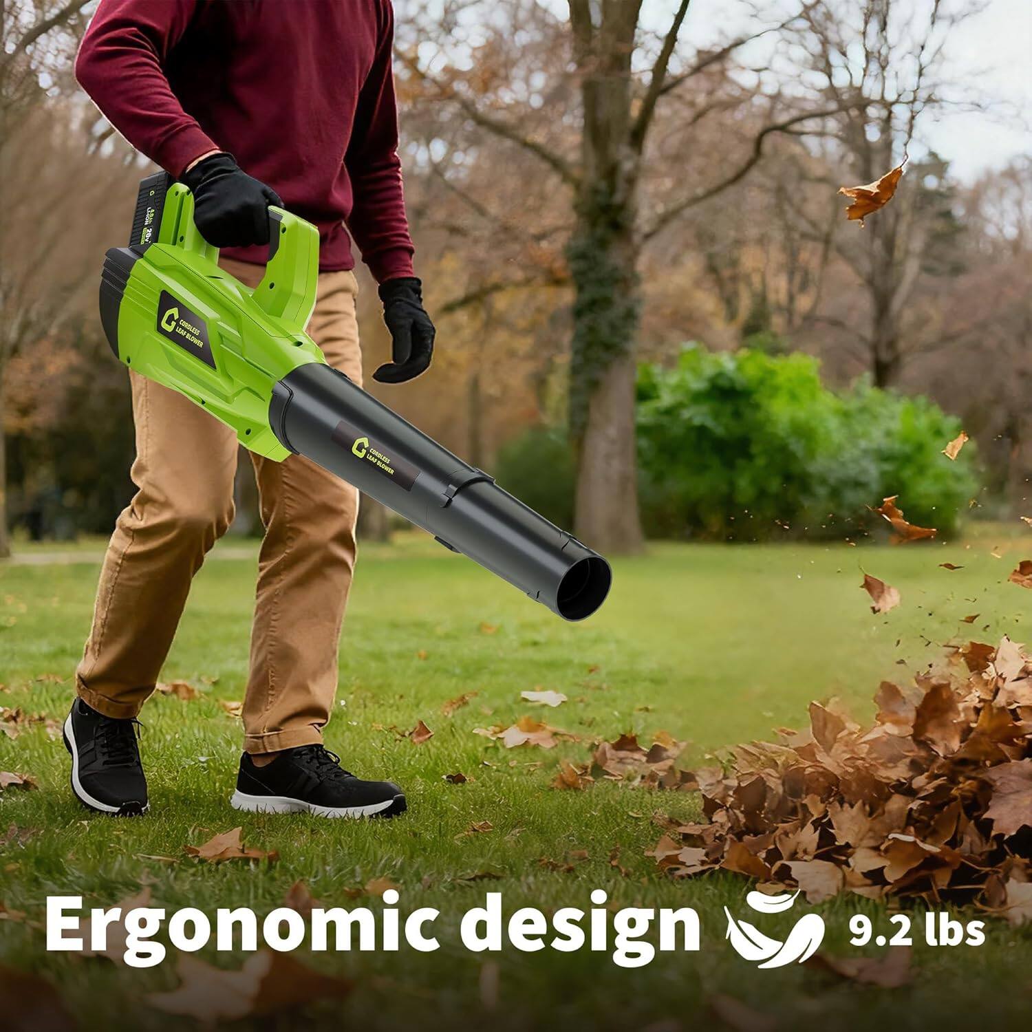 Ergonomic design  
9.2 lbs