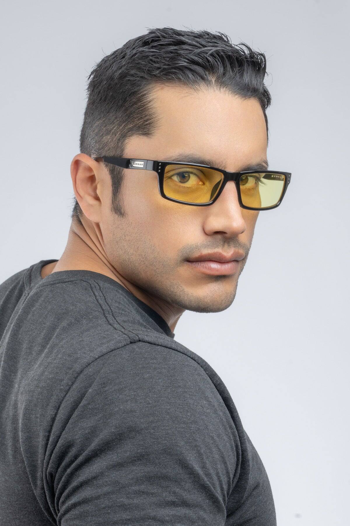 Alt View 2. GUNNAR - GUNNAR Gaming Glasses  -  Riot, Onyx, Clear Lens - Blue Light Blocking, Relieve Dry Eye, Anti Glare - Onyx.