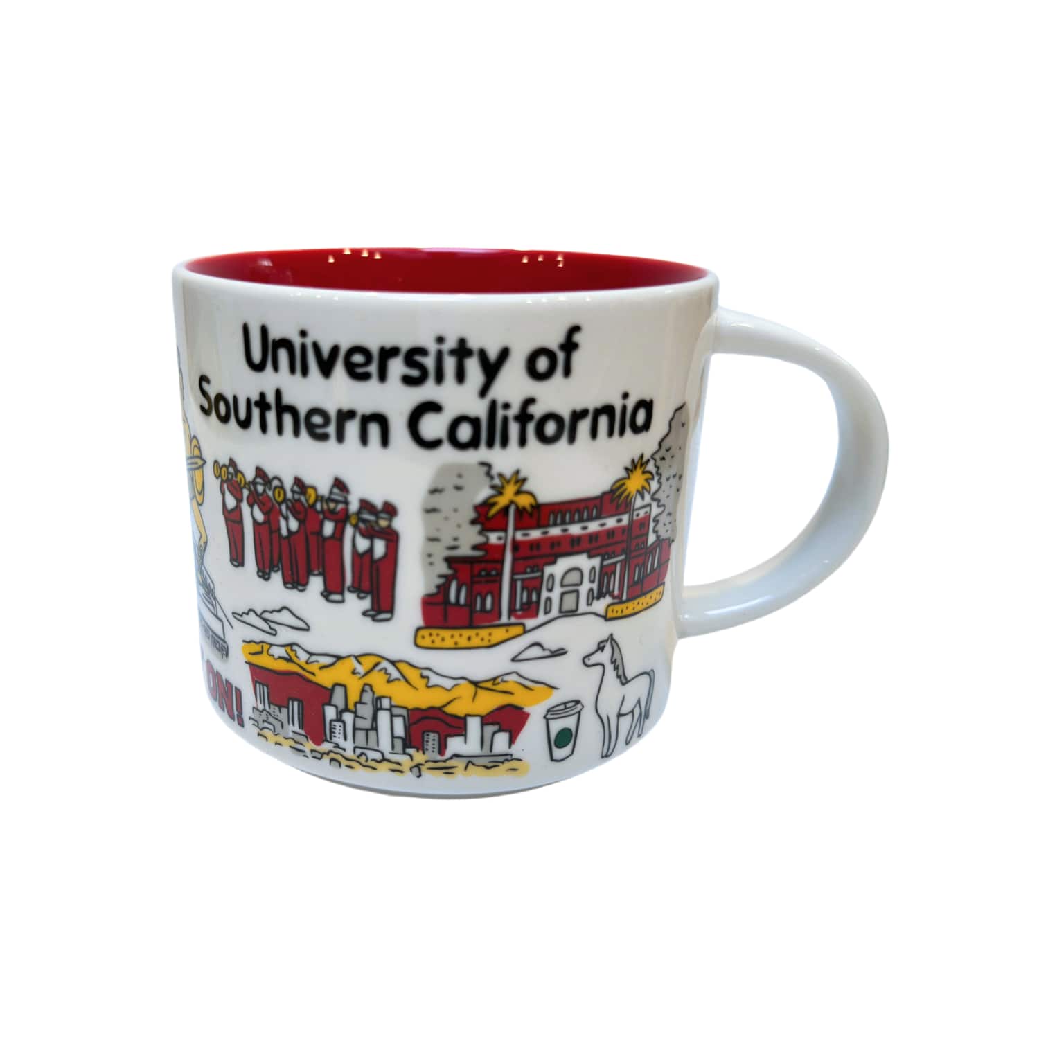 Starbucks - Been There Series Campus Collection University of Southern California Ceramic Mug, 14 Oz - Red
