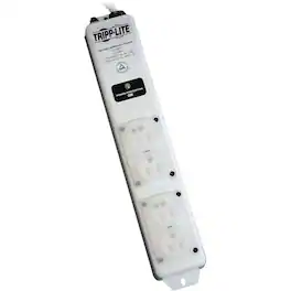 Eaton Tripp Lite Series Safe-IT UL 60601-1 Medical-Grade Surge Protector for Patient-Care Vicinity, 4x Hospital-Grade - White