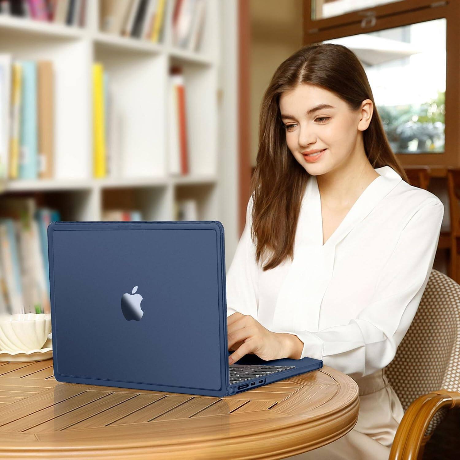 Alt View 5. mosiso - 4in1 Kit Case for MacBook Air 13 inch Case M5 M4 M3 M2 Cover for MacBook Air 13.6 Case A3449 A3240 A3113 A2681 2026-2022 - Midnight.
