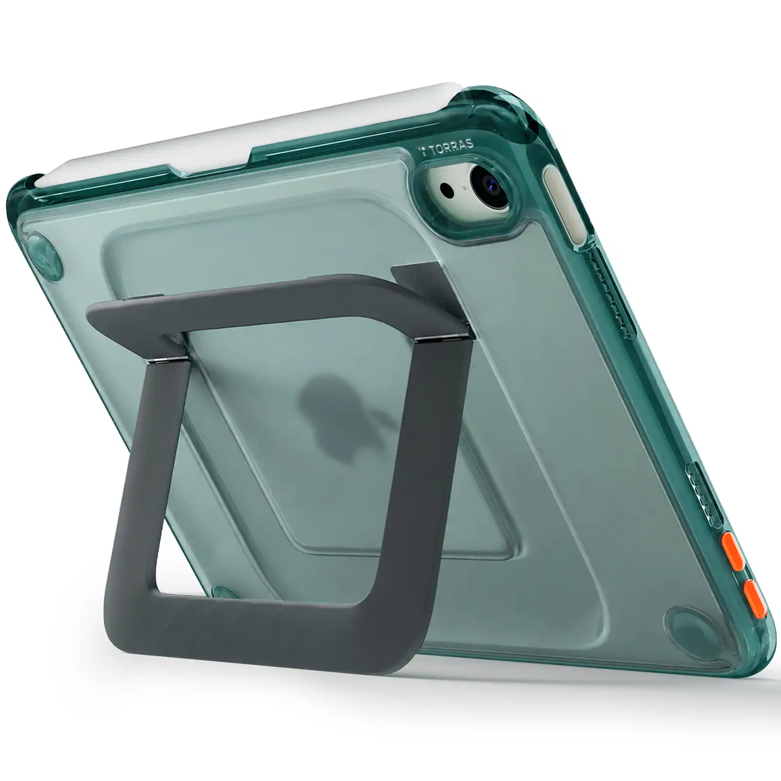 Front. TORRAS - TORRAS Ostand K3 Neo,Ultra Slim & Portable iPad Case with dual adjustable stable stand for iPad mini 7 / 6 Gen, Green - Green.