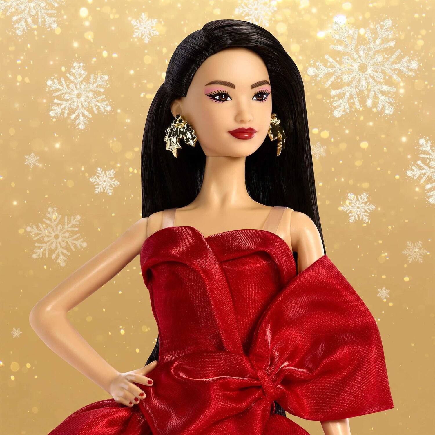 Alt View 3. Mattel - Barbie Signature 2026 Holiday Barbie, Asian   - COLLECTIBLES - Multicolor.