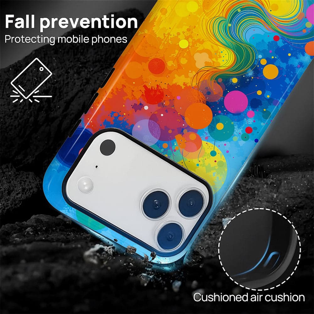 BUBM - Smartphone Case for iPhone - 2-Layer Durable Smartphone Protection Case - Skyflow - Skyflow for iPhone 17 Pro