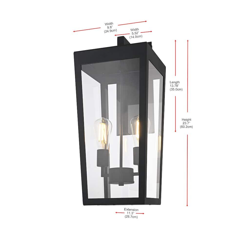 Elegant Lighting - William 10 Inch Outdoor Wall Sconce In - Black price history on PriceWatchPro
