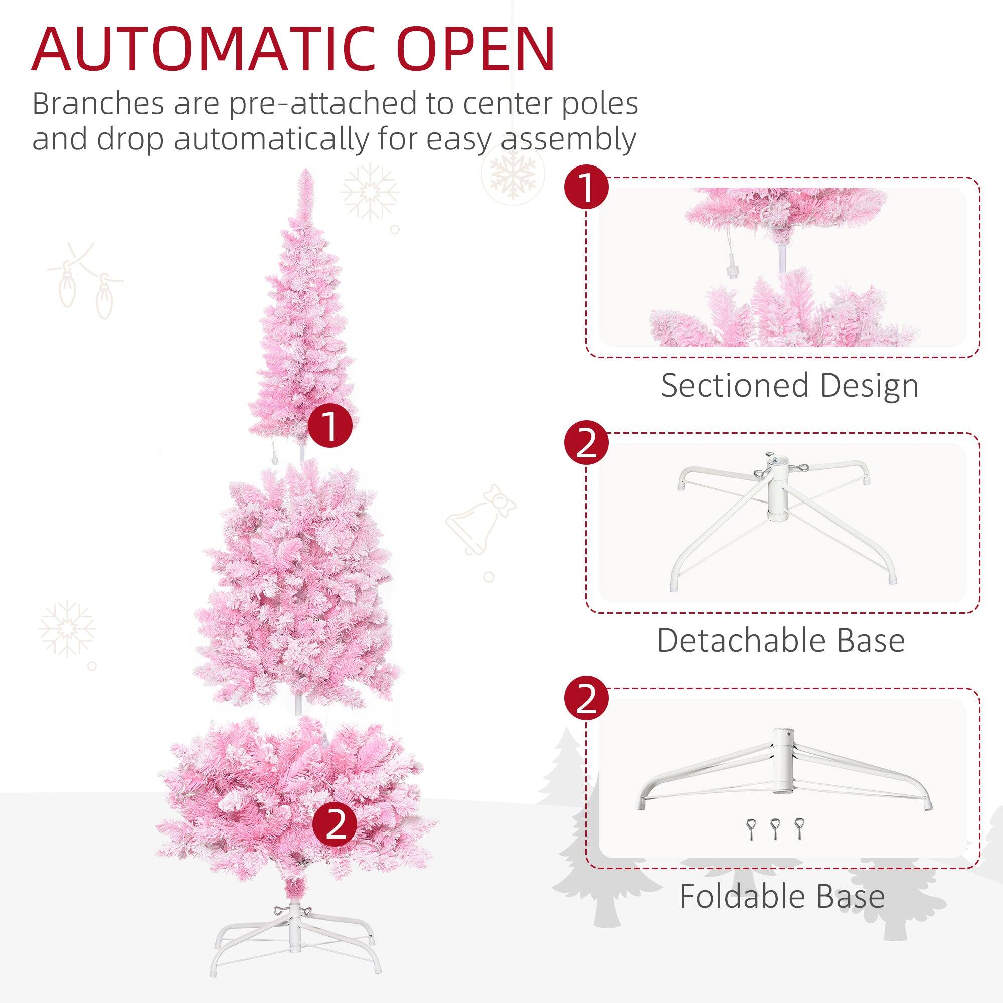 **AUTOMATIC OPEN**

Branches are pre-attached to center poles and drop automatically for easy assembly

1. Sectioned Design
2. Detachable Base
3. Foldable Base