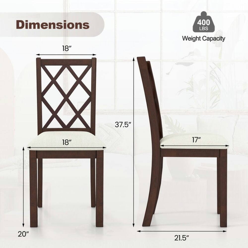 Dimensions: 18" x 18" x 20"  
Weight Capacity: 400 LBS  
Chair Dimensions: 37.5" x 17" x 21.5"