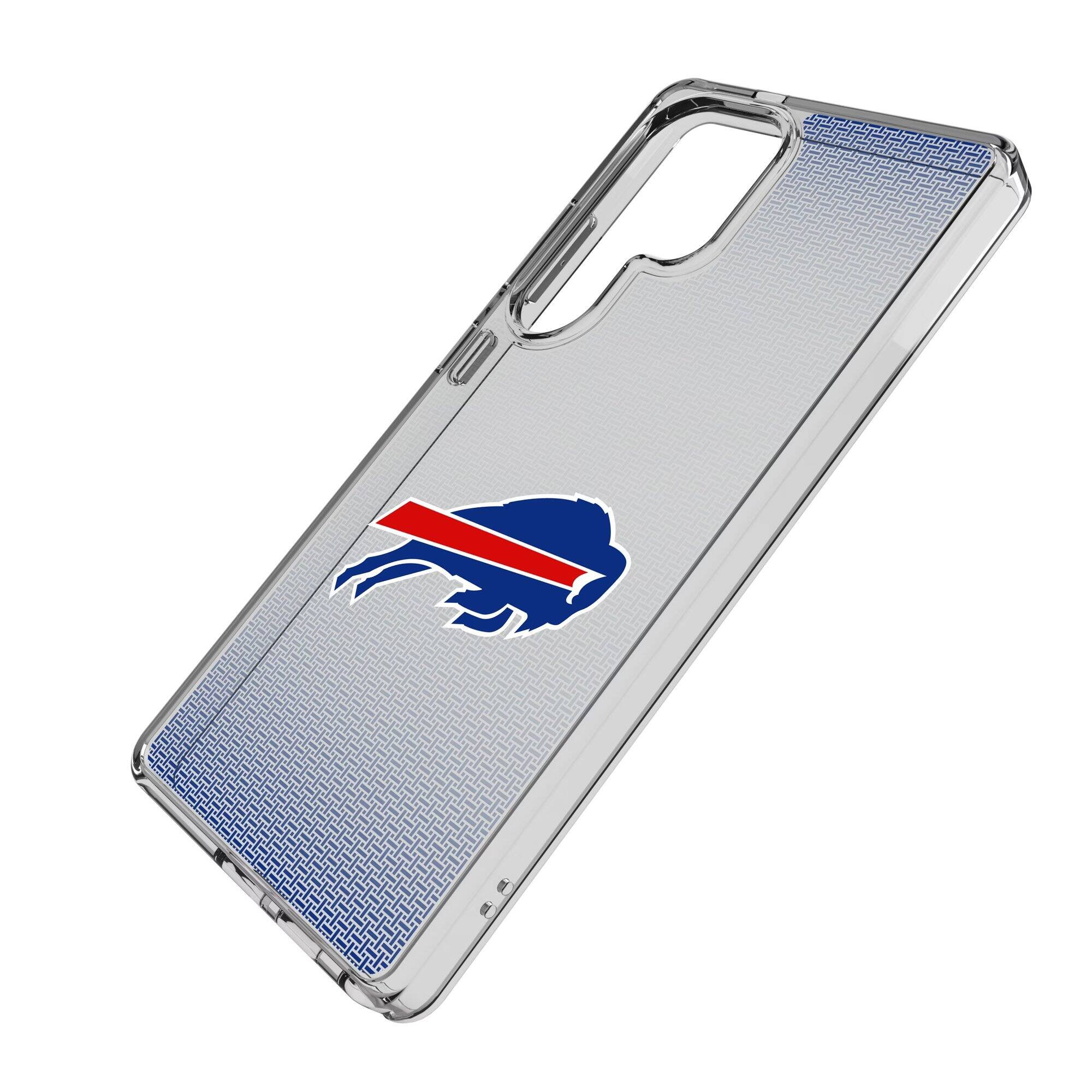 Alt View 1. Keyscaper - Buffalo Bills Linen Logo Galaxy Clear Case - S24 - Multicolor.