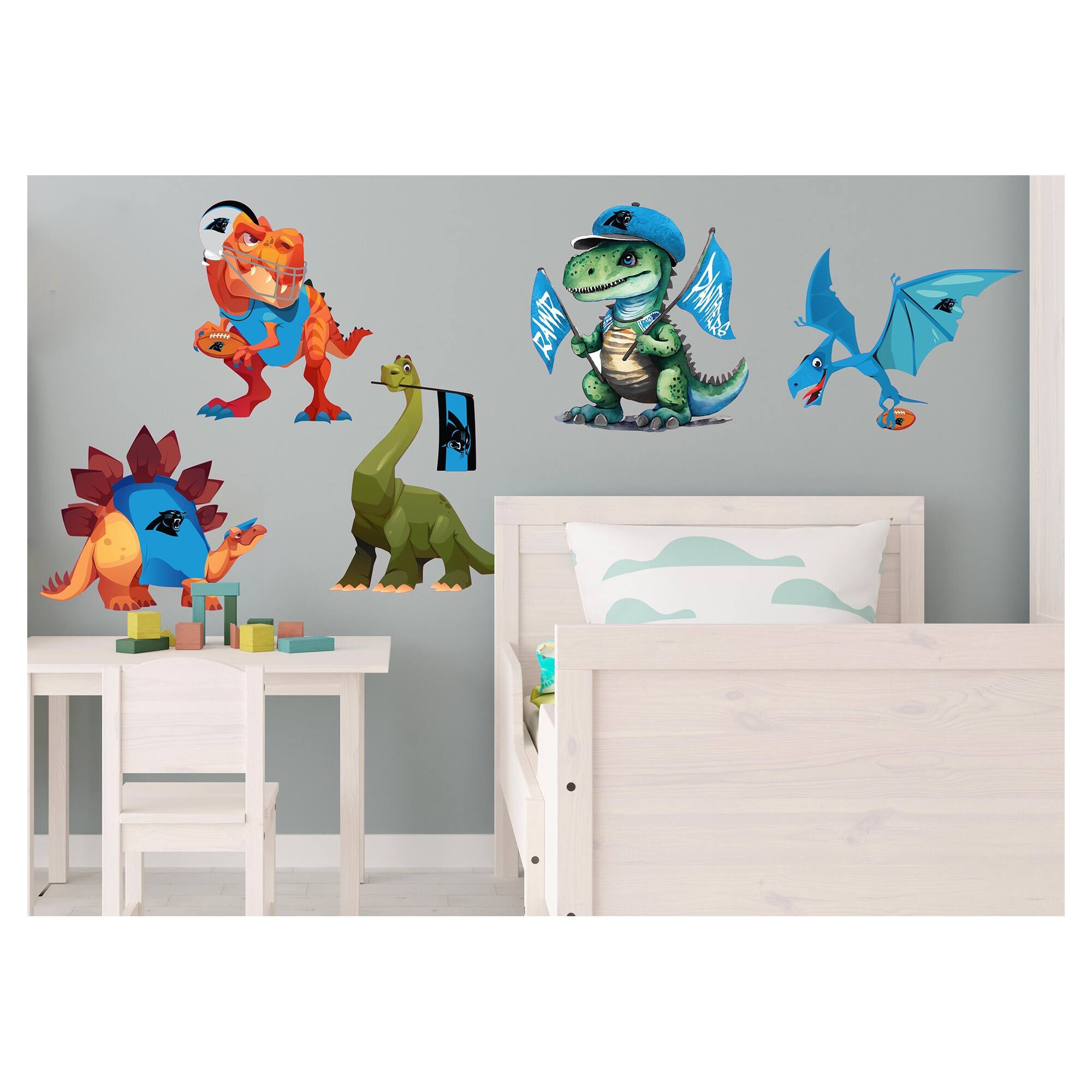 Carolina Panthers Dinosaurs Wall Decal Set