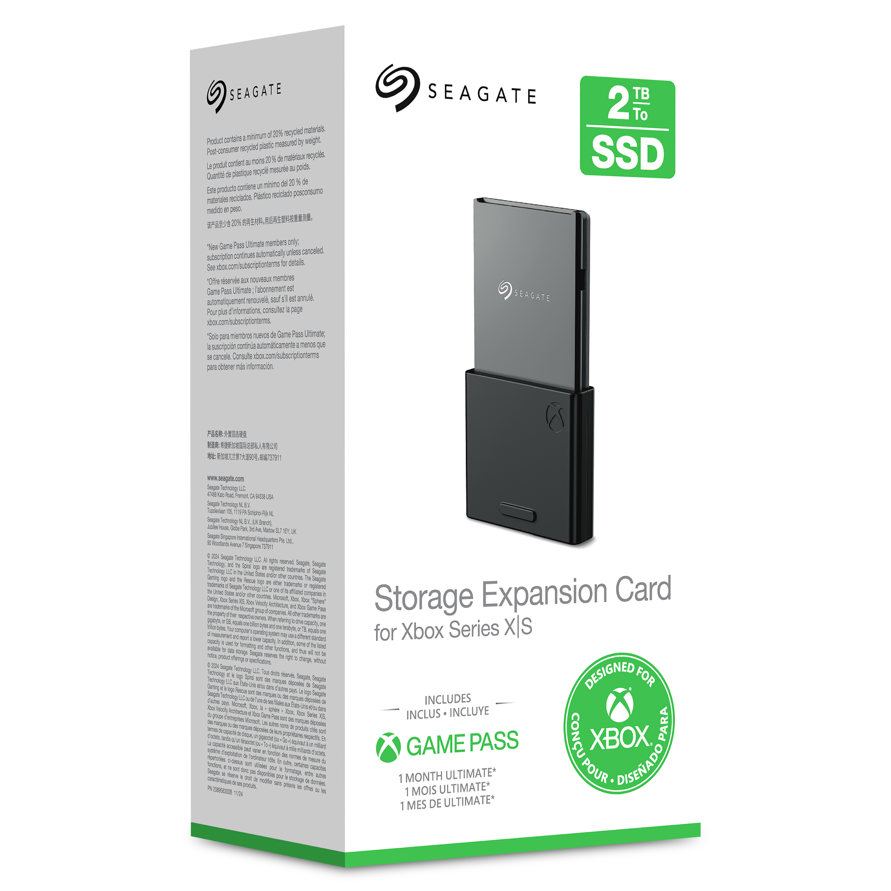 SEAGATE

Product contains a minimum of 20% recycled materials. Please recycle responsibly.  
La contenance de ce produit contient au moins 20% de matériaux recyclés. Veuillez recycler de manière responsable.  
Este producto contiene al menos 20% de materiales reciclados. Por favor, recicle responsablemente.  
Este produto contém no mínimo 20% de materiais reciclados. Por favor, recicle de maneira responsável.  
Das Produkt enthält mindestens 20% recycelte Materialien. Bitte entsorgen Sie es ordnungsgemäß.  
Este producto contiene al menos 20% de materiales reciclados. Por favor, recicle responsablemente.  
Este producto contiene al menos 20% de materiales reciclados. Por favor, recicle responsablemente.  
Este producto contiene al menos 20% de materiais reciclados. Por favor, recicle de maneira responsável.  
Este producto contiene al menos 20% de materiais reciclados. Por favor, recicle de manera responsable.  
Este producto contiene al menos 20% de materiais reciclados. Por favor, rec