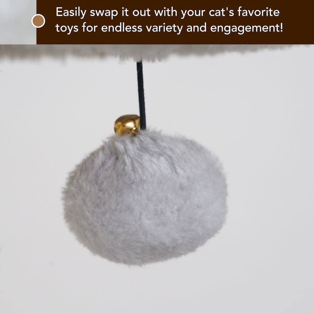 Easily swap it out with your cat's favorite toys for endless variety and engagement!