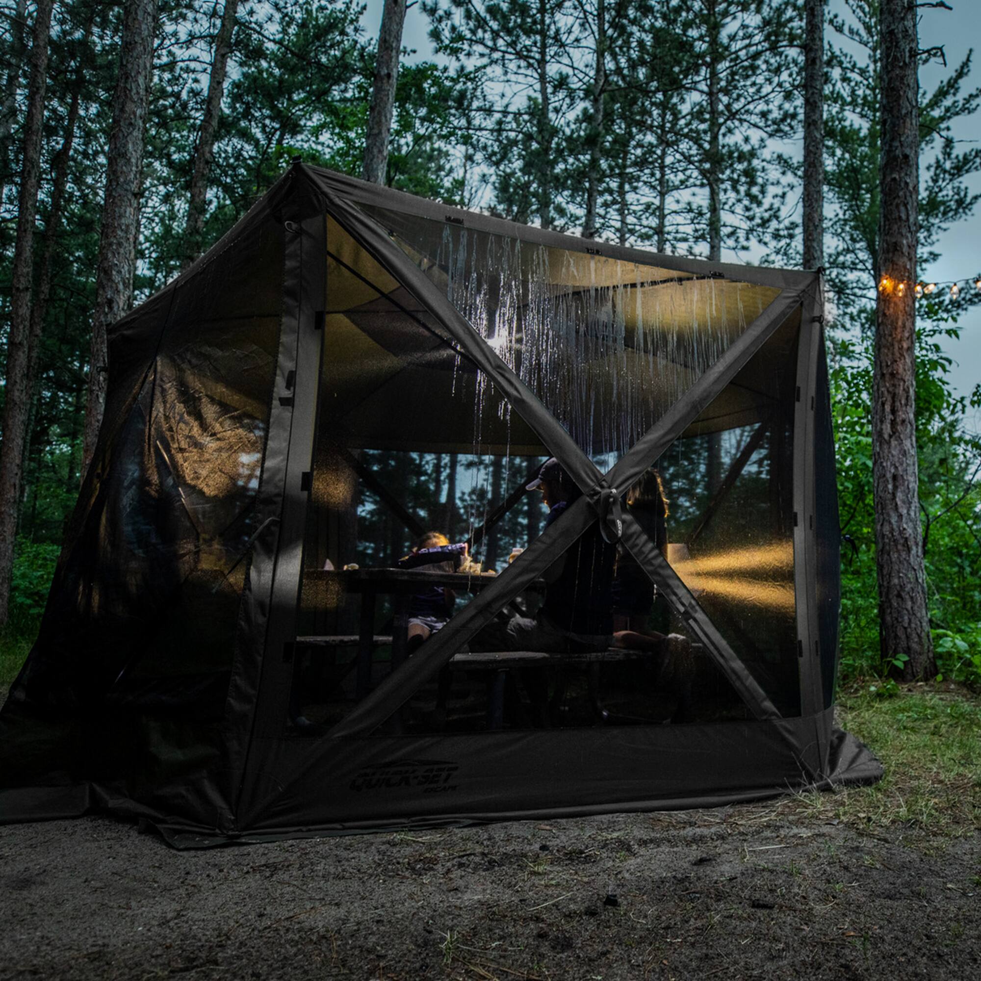 Alt View 3. Clam - CLAM Quick-Set Pavilion 12.5 x 12.5 Foot Portable Outdoor Canopy Shelter, Gray - Gray.