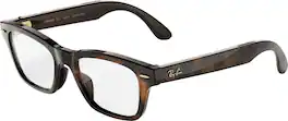 Ray-Ban Meta - Audio Burbank, Audio-Only AI Glasses - Clear Lenses - Havana