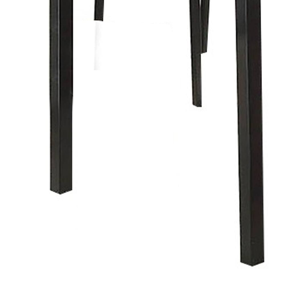 Alt View 3. Manhattan Lane - 5 Piece Metal And Wood Dining Table Set In Antique Brown - Brown.