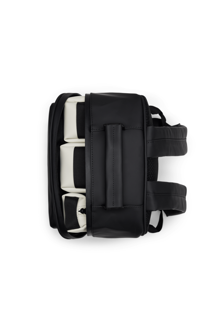 Left. RAINS - Book Daypack Large - Black.