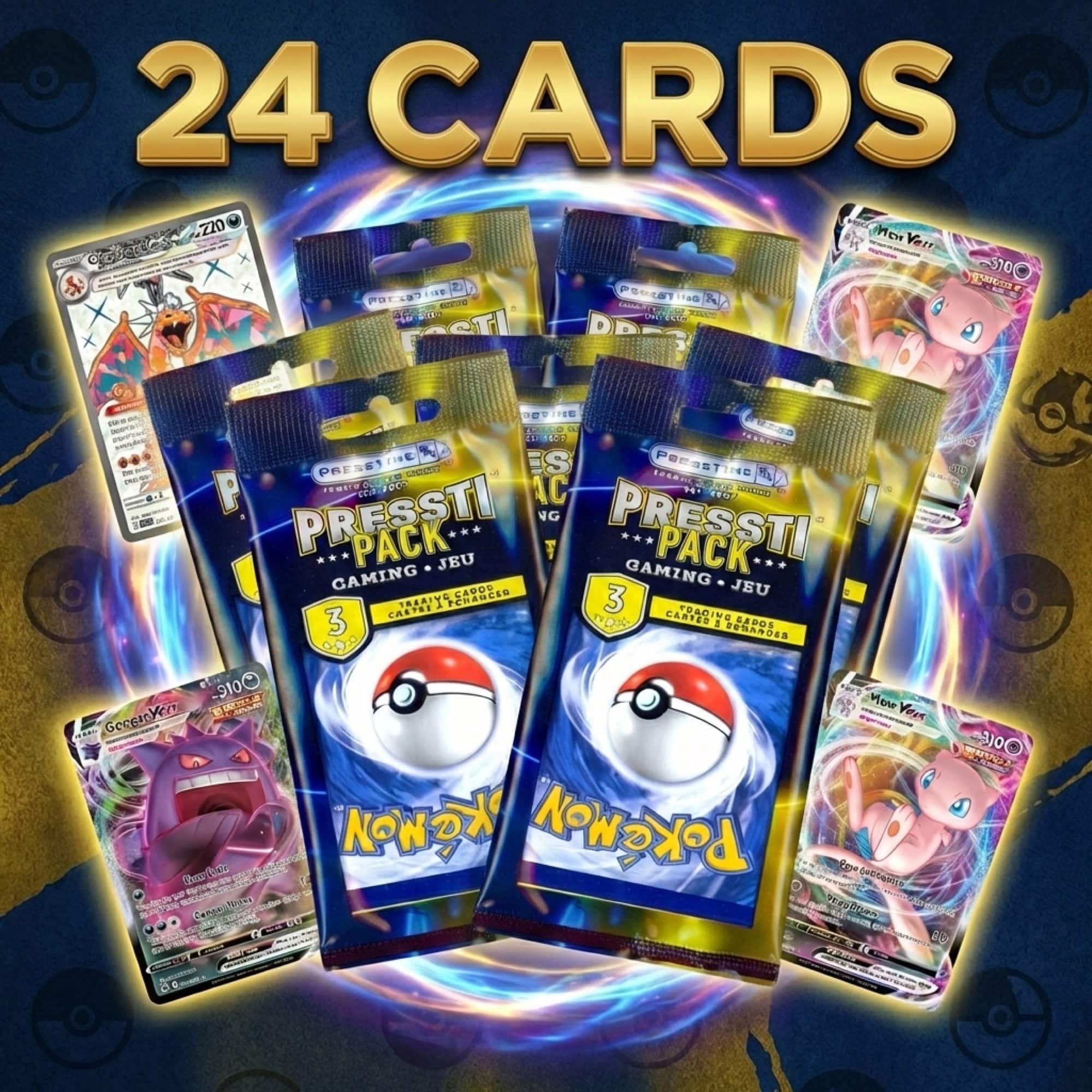 Pack of 8 Presstine Pokemon Presstipack 3-Card Packs - 24 Cards Total