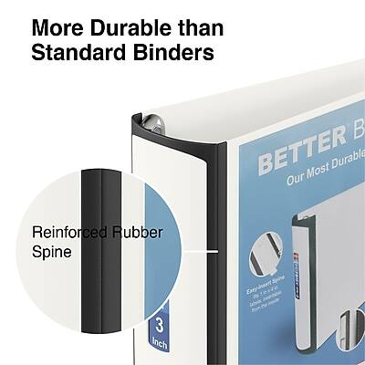 More Durable than Standard Binders

BETTER B
Our Most Durable

Reinforced Rubber Spine

3 Inch