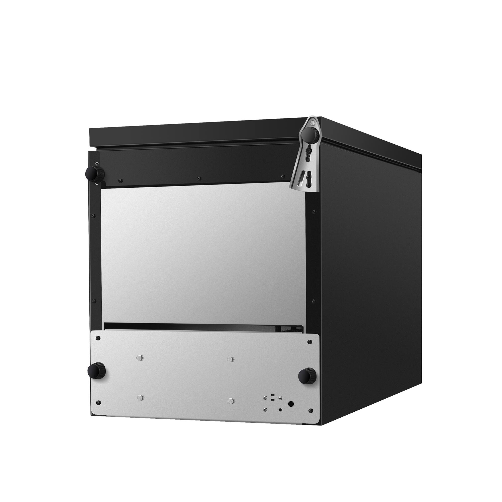 Alt View 10. Equator - Equator 18" 3.2 cf. 117 Cans Beer Beverage Cooler Refrigerator Compressor 33.8°F - 50°F Anti UV Door 110V Freestanding - Silver.