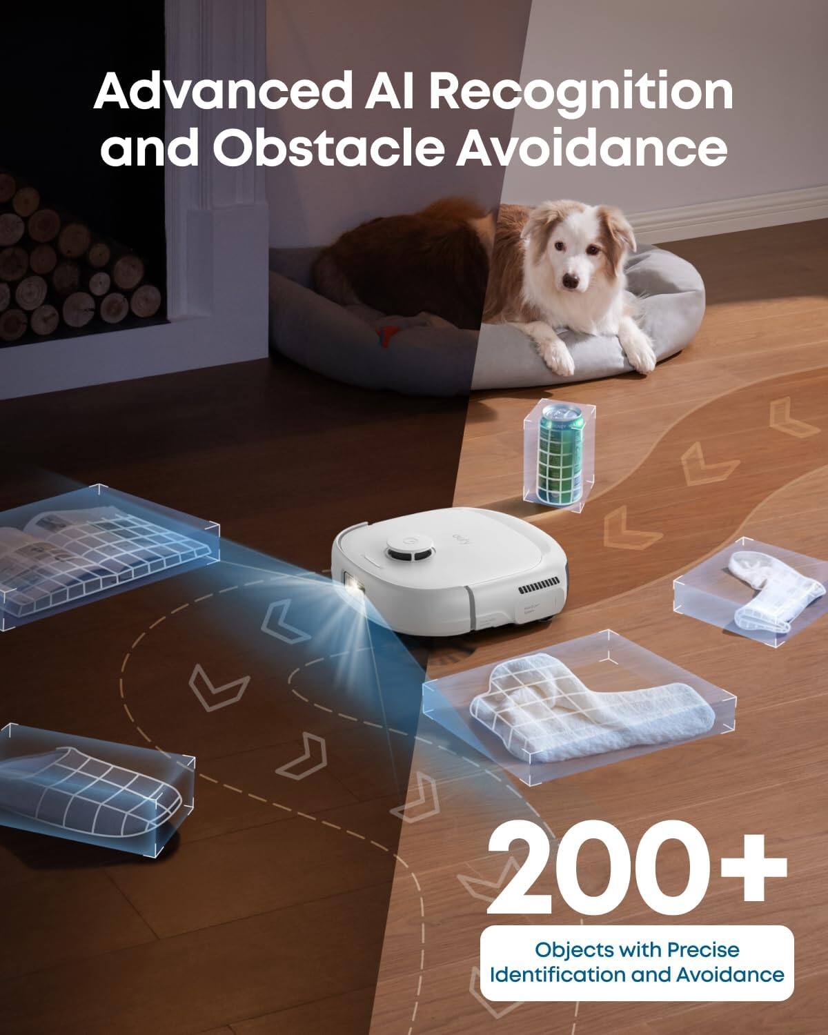 Advanced AI Recognition and Obstacle Avoidance  
200+ Objects with Precise Identification and Avoidance