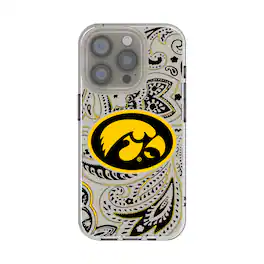 Keyscaper - NCAA - Iowa Hawkeyes iPhone Paisley Design Clear Case - 14 - Multicolor