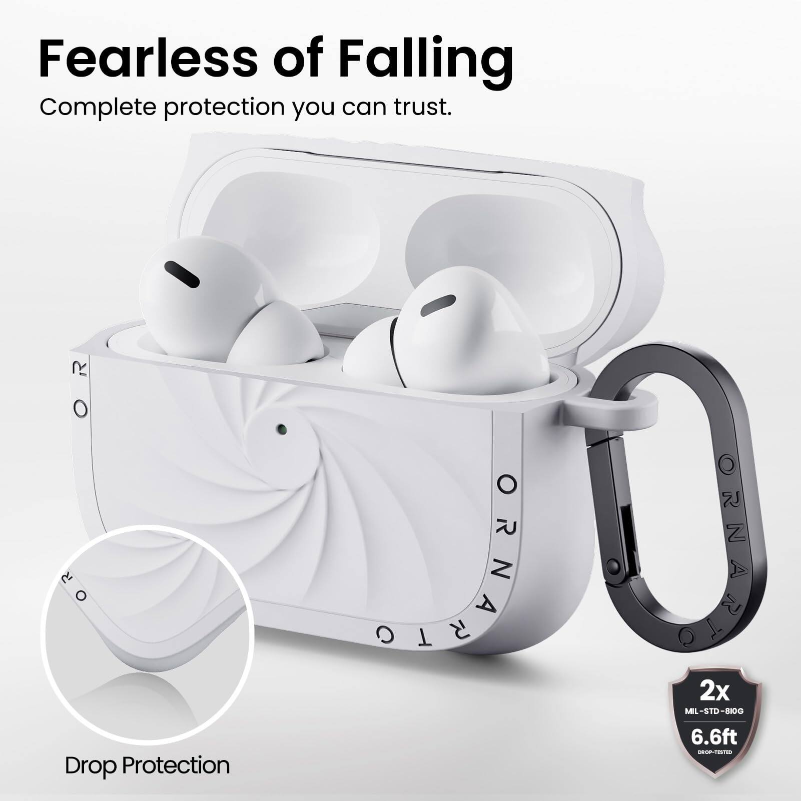 Fearless of Falling  
Complete protection you can trust.

Drop Protection

2x  
MIL-STD-810G  
6.6ft  
DROP-TESTED