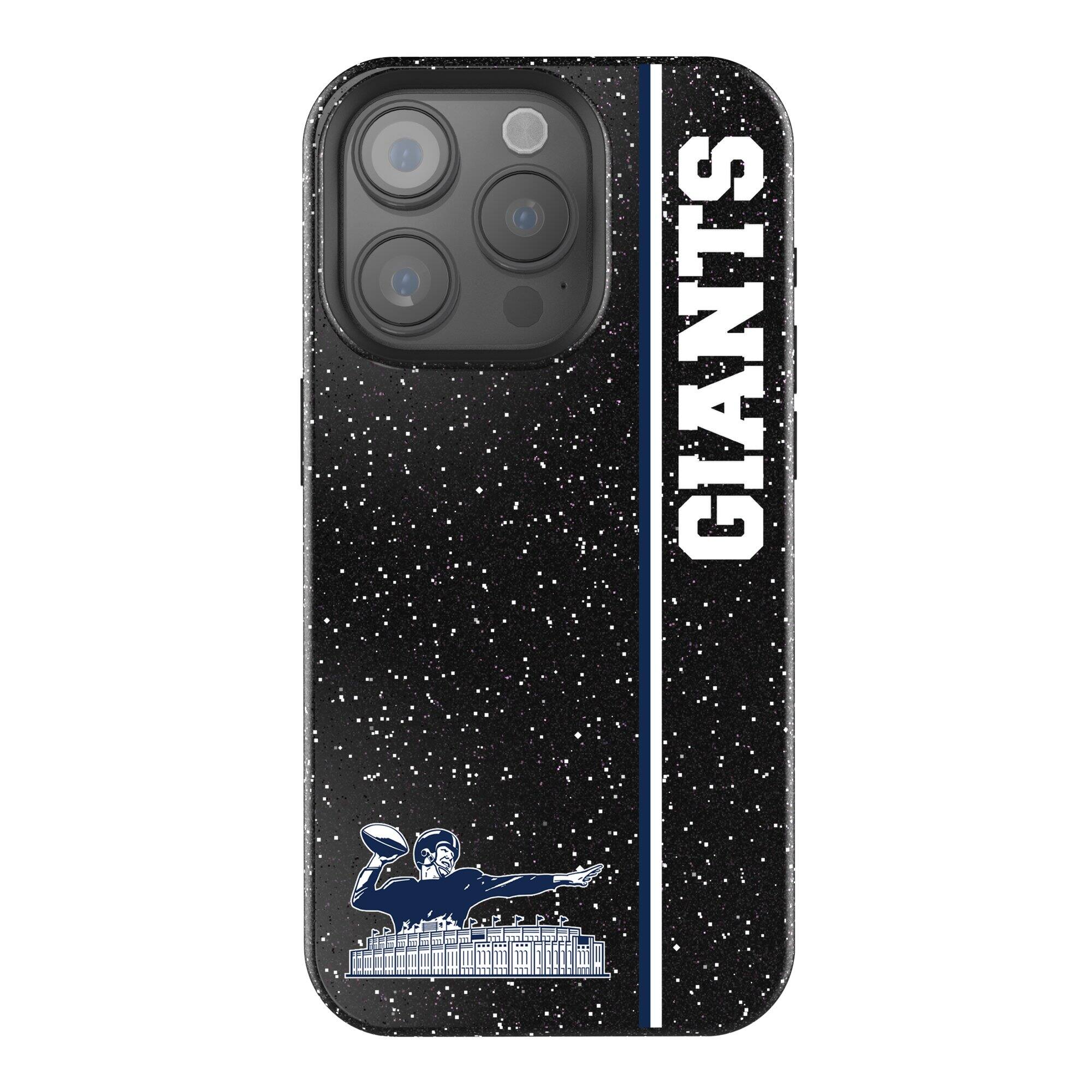 Front. Keyscaper - New York Giants Throwback Logo iPhone Bling Case - 14 - Black.