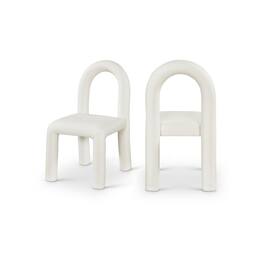 Meridian Furniture - Amari Cream Vegan Leather Dining Chair, Set of 2 - Beige