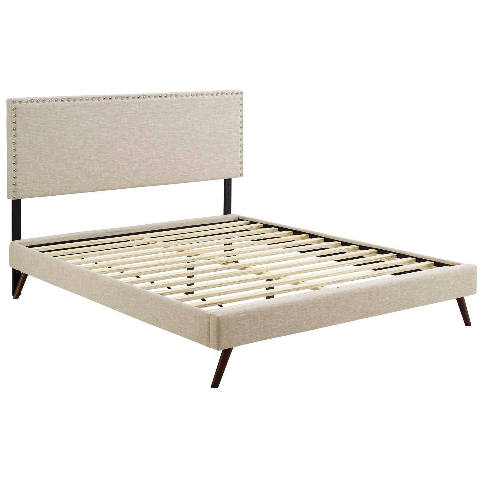 Left. Modway - Melanie Tufted Button Upholstered Performance Velvet Full Platform Bed - Blue.