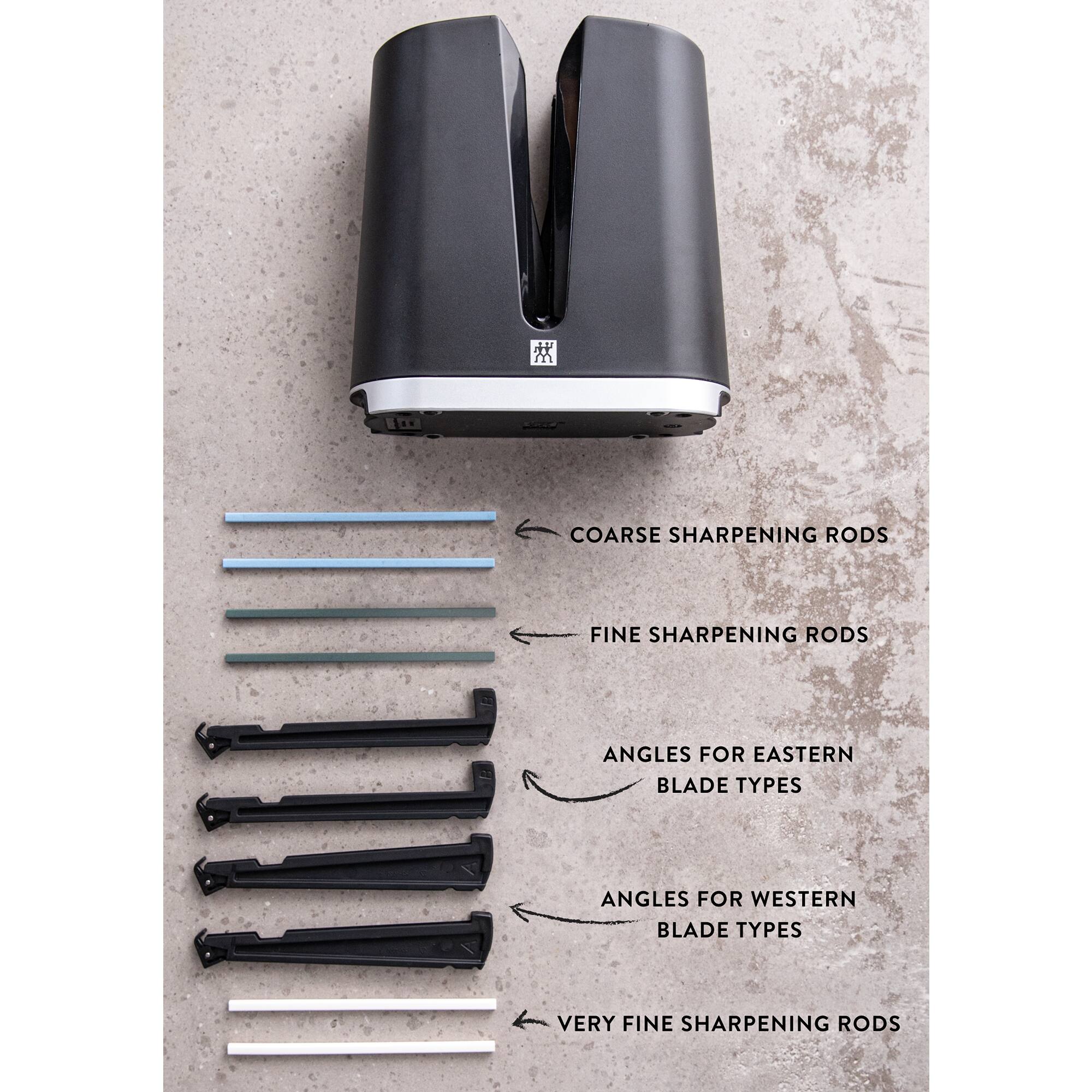 COARSE SHARPENING RODS  
FINE SHARPENING RODS  
ANGLES FOR EASTERN BLADE TYPES  
ANGLES FOR WESTERN BLADE TYPES  
VERY FINE SHARPENING RODS