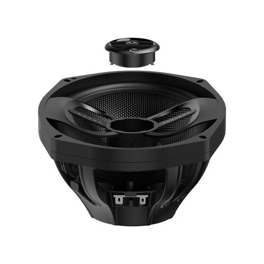 Left. Infinity - INFINITY KAPPA PERFECT 900X 6x9 Component Speaker System compatible with Harley Davidson Motorcycles - Black.