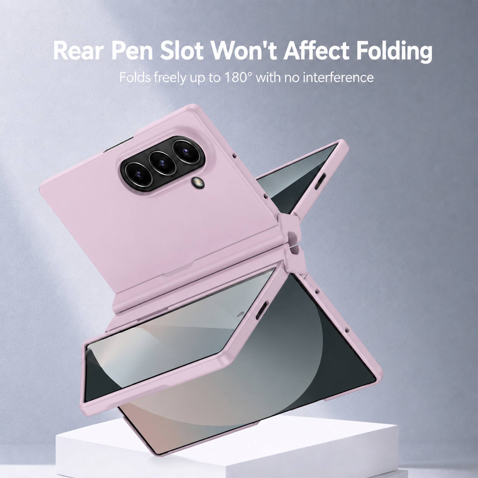Rear Pen Slot Won't Affect Folding  
Folds freely up to 180° with no interference