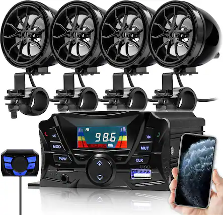 MOD FM 98.6 MHz MUT POW CLK L O AUX USB