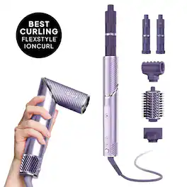 Shark - FlexStyle IonCurl Ion Air Drying, Curling and Styling System for Straight and Wavy Hair - Lilac