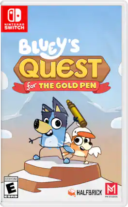 Nintendo Switch: Bluey's Quest for the Gold Pen - Everyone E - ESRB - Halfbrick - PM Studios - E (Everyone)