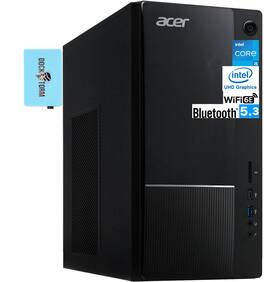 Acer - Aspire Desktop (i5-14400, 64GB, 4TB SSD, Intel UHD 730, WiFi 6E, Bluetooth 5.3, Win 11 Pro) w/USB Hub - Black