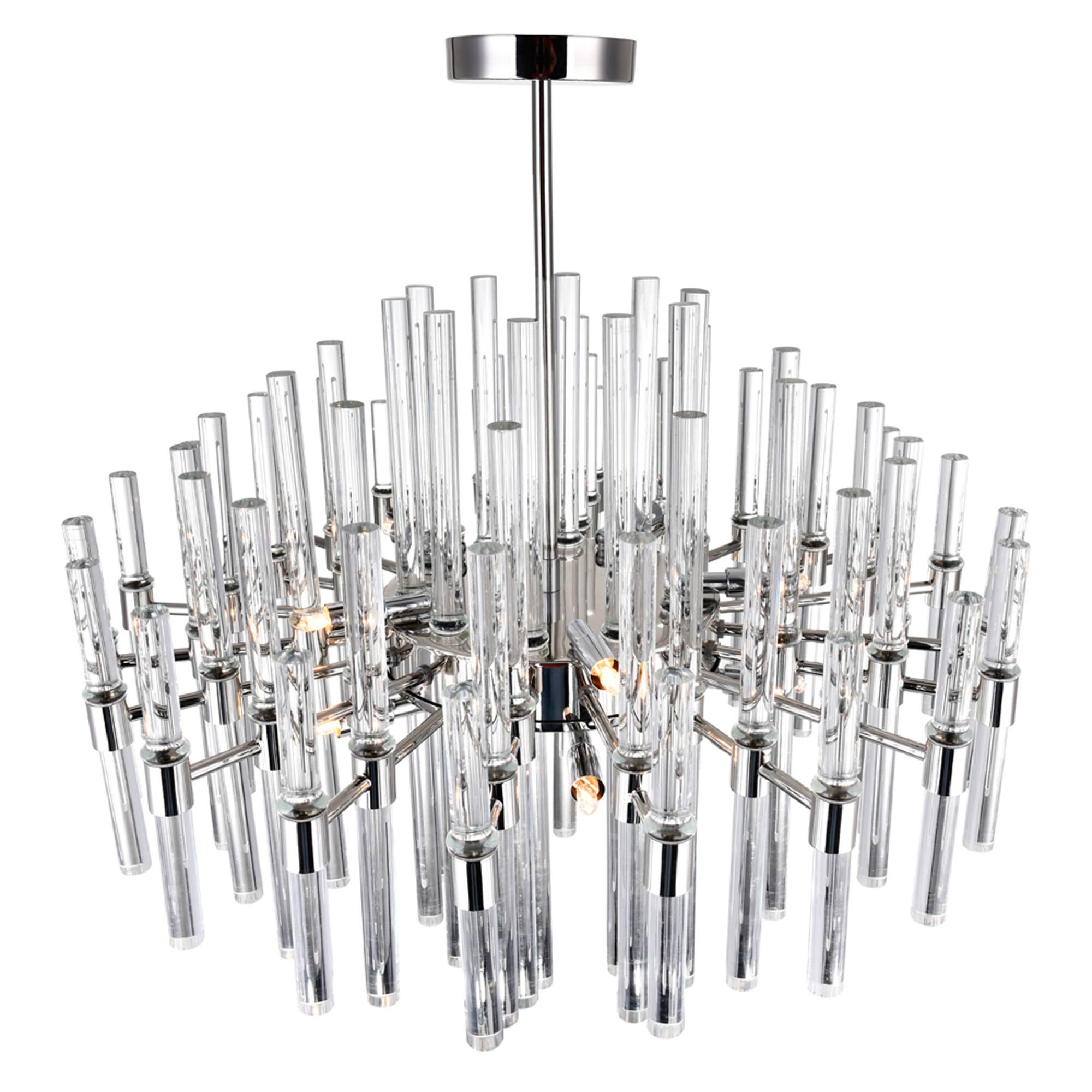 Angle. CWI Lighting - Miroir 10 Light Chandelier With Polished Nickel Finish - Polished Nickel.
